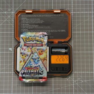 ~22.64g Pokémon TCG Prismatic Evolutions Booster Pack – Weighed, Sealed