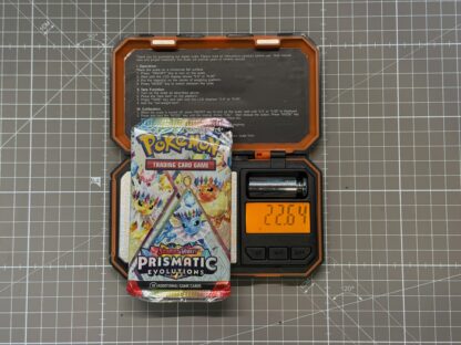 ~22.64g Pokémon TCG Prismatic Evolutions Booster Pack – Weighed, Sealed