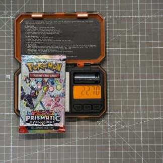 ~22.70g Pokémon TCG Prismatic Evolutions Booster Pack – Weighed, Sealed, HEAVY
