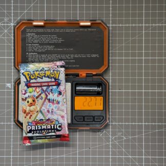 ~22.71g Pokémon TCG Prismatic Evolutions Booster Pack – Weighed, Sealed, HEAVY