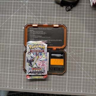 ~22.74g Pokémon TCG Prismatic Evolutions Booster Pack – Weighed, Sealed, HEAVY