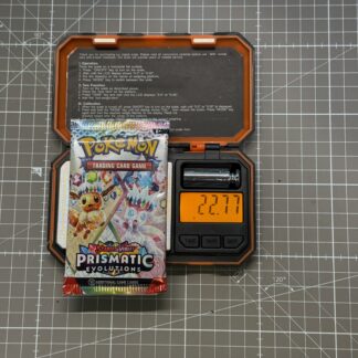 ~22.77g Pokémon TCG Prismatic Evolutions Booster Pack – Weighed, Sealed, HEAVY