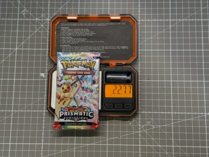 ~22.77g Pokémon TCG Prismatic Evolutions Booster Pack – Weighed, Sealed, HEAVY
