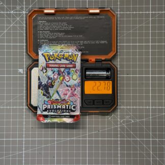 ~22.78g Pokémon TCG Prismatic Evolutions Booster Pack – Weighed, Sealed, HEAVY