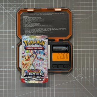~22.80g Pokémon TCG Prismatic Evolutions Booster Pack – Weighed, Sealed, HEAVY