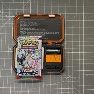 ~22.81g Pokémon TCG Prismatic Evolutions Booster Pack – Weighed, Sealed, HEAVY