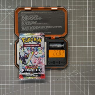 ~22.82g Pokémon TCG Prismatic Evolutions Booster Pack – Weighed, Sealed, HEAVY