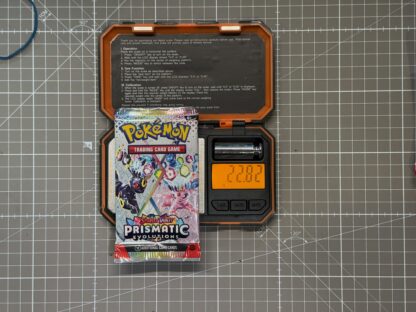 ~22.82g Pokémon TCG Prismatic Evolutions Booster Pack – Weighed, Sealed, HEAVY