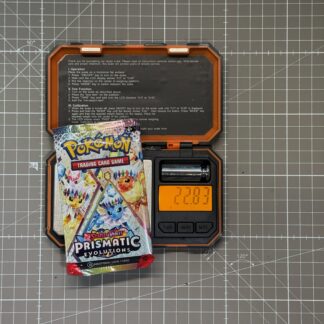 ~22.83g Pokémon TCG Prismatic Evolutions Booster Pack – Weighed, Sealed, HEAVY