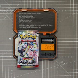 ~22.84g Pokémon TCG Prismatic Evolutions Booster Pack – Weighed, Sealed, HEAVY