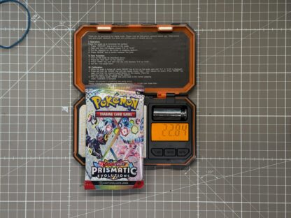 ~22.84g Pokémon TCG Prismatic Evolutions Booster Pack – Weighed, Sealed, HEAVY