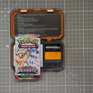 ~22.85g Pokémon TCG Prismatic Evolutions Booster Pack – Weighed, Sealed, HEAVY