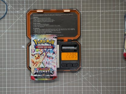~22.85g Pokémon TCG Prismatic Evolutions Booster Pack – Weighed, Sealed, HEAVY