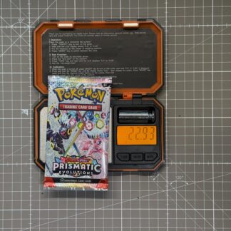 ~22.93g Pokémon TCG Prismatic Evolutions Booster Pack – Weighed, Sealed, HEAVY