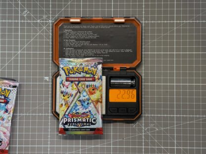 ~22.96g Pokémon TCG Prismatic Evolutions Booster Pack – Weighed, Sealed, HEAVY